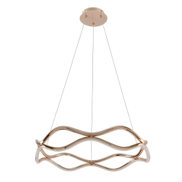 Lampa wisząca LED w nowoczesnym stylu, złota fala