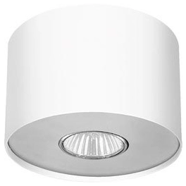 Biała lampa natynkowa, krótki spot, downlight na gwint GU10