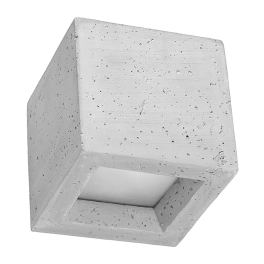 Stylowy, betonowy kinkiet dwukierunkowy o geometrycznym kształcie