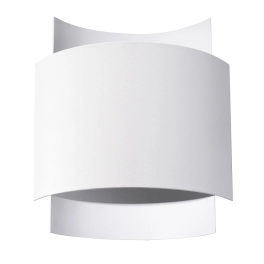 Nowoczesna lampa ścienna w kolorze białym, idealna do przedpokoju