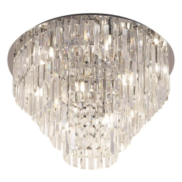 Lampa sufitowa w stylu glamour, duży, kryształowy plafon Ø60cm