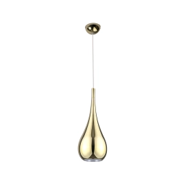 Złota lampa wisząca w kształcie kropli, nowoczesne oświetlenie kuchni