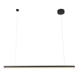 Minimalistyczna, czarna listwa wisząca LED o szerokości 100cm