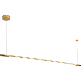 Szeroka, złota lampa wisząca ze światłem LED nad stół 150cm 3000K 26W