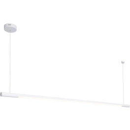 Biała, horyzontalna lampa wisząca LED 150cm 26W, idealna do jadalni