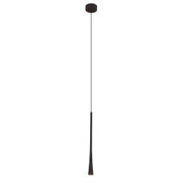 Minimalistyczna, czarna, wąska lampa wisząca ze światłem LED, tuba 40cm