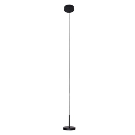 Minimalistyczna, techniczna lampa wisząca, ledowa tarcza