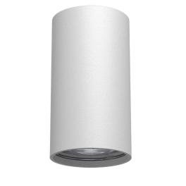 Biała, nieruchoma lampa sufitowa, downlight do salonu 10x5,5cm GU10/PAR16