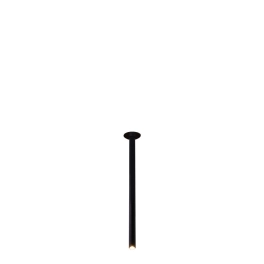 Podtynkowy, nieruchomy, długi reflektor tuba  - czarny mat 70cm