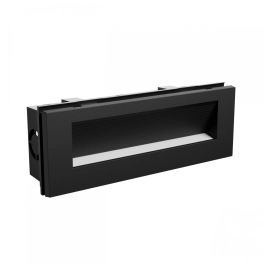 Zewnętrzna ledowa lampa podtynkowa w czarnym kolorze, ochrona IP54