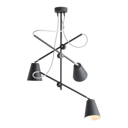 Designerska, regulowana lampa wisząca z ruchomymi ramionami, do salonu