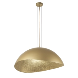 Duża lampa wisząca z kopułowym kloszem, idealna do salonu ⌀89cm