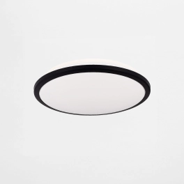 Minimalistyczny plafon LED, czarna tarcza do każdego wnętrza