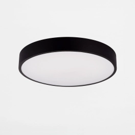 Techniczna lampa sufitowa, czarny plafon do korytarza