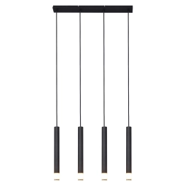 Minimalistyczna lampa nad stół, cztery zwisy tuby