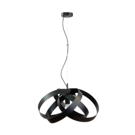 Designerska, czarna, metalowa lampa wisząca na żarówkę E27