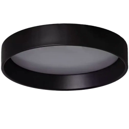 Okrągła, czarna lampa sufitowa LED z możliwością zmiany barwy światła