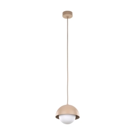 Lampa wisząca z regulacją długości zwisu, kolor beżowy, G9
