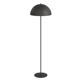 Lampa podłogowa na okrągłej podstawie do czytania, czarna