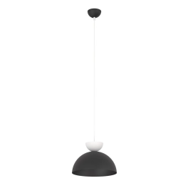 Monochromatyczna lampa wisząca do salonu, czarno-biała