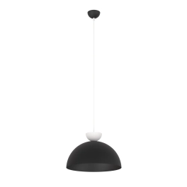 Czarno-biała lampa wisząca do sypialni, monochromatyczna