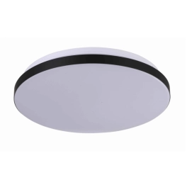Biały plafon z czarną obwódką ⌀38cm, neutralna barwa światła LED