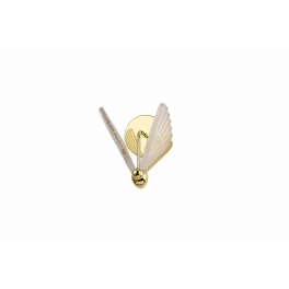 Złota, dekoracyjna lampa ścienna w kształcie motyla, światło LED, art deco