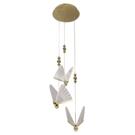 Dekoracyjna lampa wisząca w stylu modernistycznym, wiszące motyle
