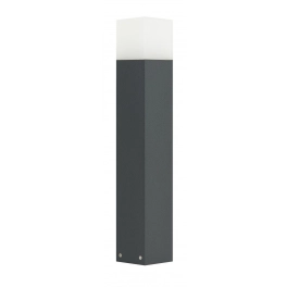 Klasyczna lampa stojąca na jedną żarówkę E27, kolor ciemny popiel| CUBE