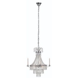 Luksusowa, klasyczna lampa wisząca, kryształowa, regulowana wysokość