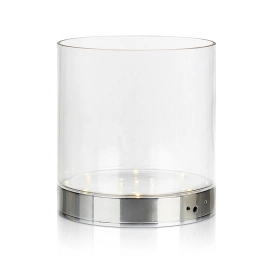 Podświetlany, okrągły, przezroczysty wazon LED, do nowoczesnego salonu