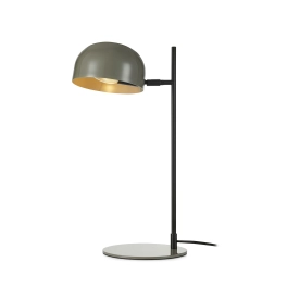 Designerska, czarno-szara lampka biurkowa, do nowoczesnego biura