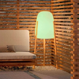 Solarna/akumulatorowa lampa stojąca LED na taras, IP65
