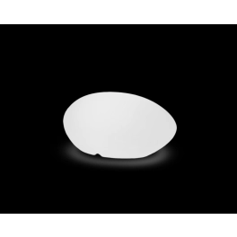 Lampa w kształcie kamienia do ogrodu, biała, LED
