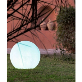 Minimalistyczna lampa ogrodowa, kula LED, solarna/akumulatorowa