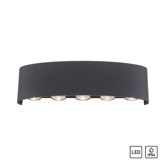 Dwukierunkowy kinkiet ogrodowy, lampa elewacyjna 3000K 10W LED