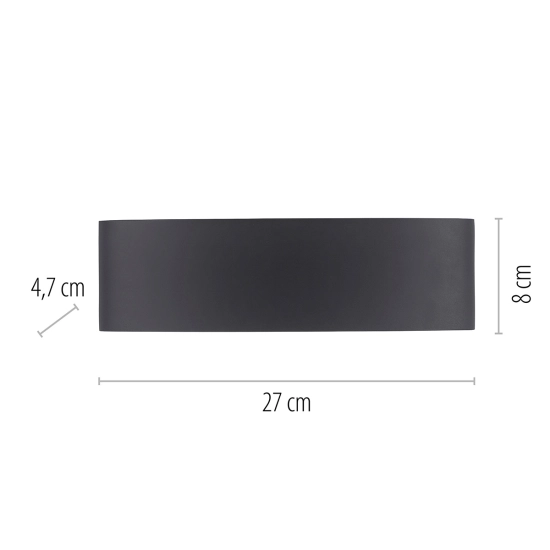 Dwukierunkowy kinkiet ogrodowy, lampa elewacyjna 3000K 10W LED