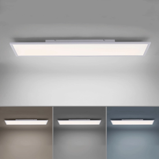 Ściemnialna, ledowa lampa sufitowa 29,5x119,5cm z pilotem 2700-5000K