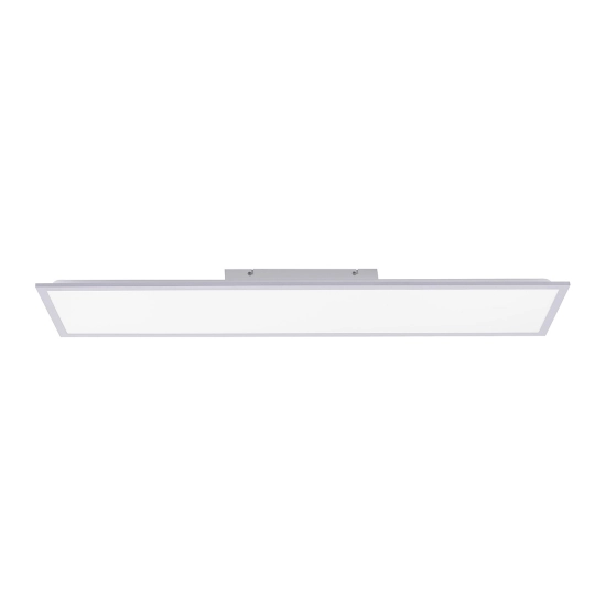 Prostokątna, płaska, srebrna lampa sufitowa LED 29,5x119,5cm 3000K