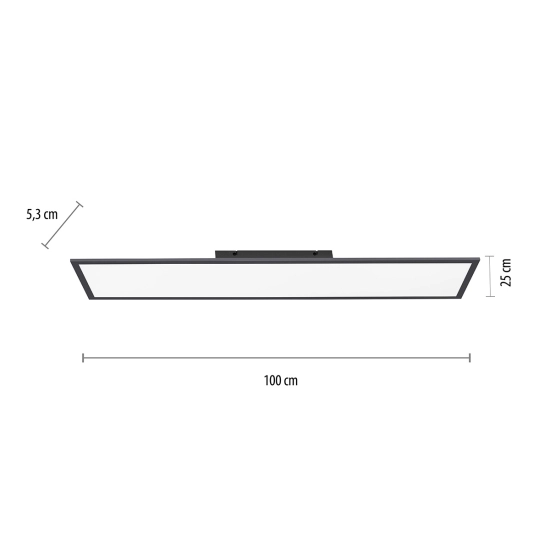 Lampa sufitowa LED ze zmienną barwą światła 25x100cm 2700-5000K