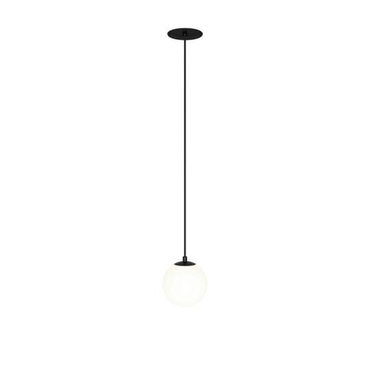 Lampa wisząca z białym kloszem o średnicy 10cm, neutralna barwa