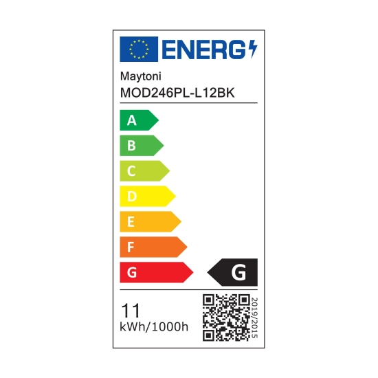 Pojedyncza lampa wisząca LED o mocy 11W, czarny kolor