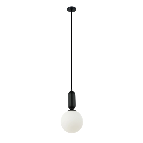 Minimalistyczna lampa wisząca z małym kloszem o średnicy 20cm