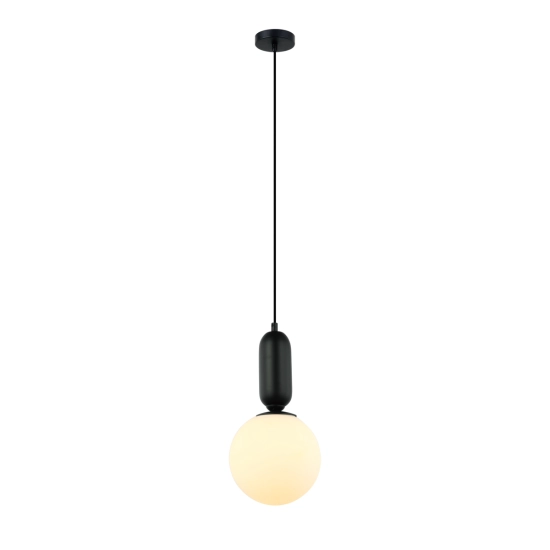 Minimalistyczna lampa wisząca z małym kloszem o średnicy 20cm