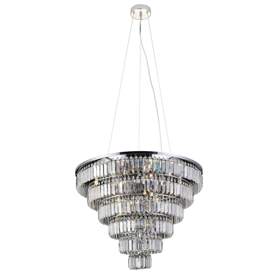 Elegancka lampa wisząca z kryształkami do salonu w stylu glamour