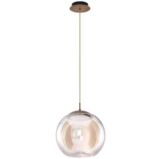 Designerska, ledowa lampa wisząca w kształcie kuli, do salonu