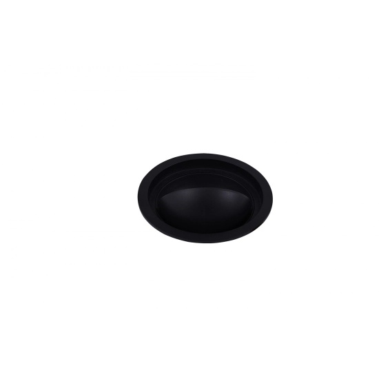 Czarna, nowoczesna, okrągła oprawa wpustowa ze światłem LED, Ø12cm