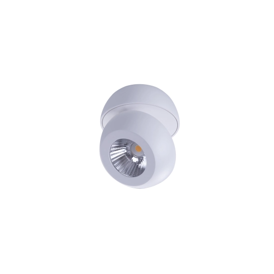 Biały, nowoczesny, okrągły downlight z ruchomym oczkiem LED 3000K 9W