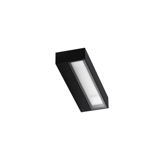 Czarna, nowoczesna lampa ścienna, zewnętrzna, elewacyjna 2x8W LED 3000K
