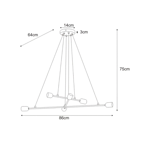 Biała nowoczesna minimalistyczna lampa wisząca w stylu industrialnym